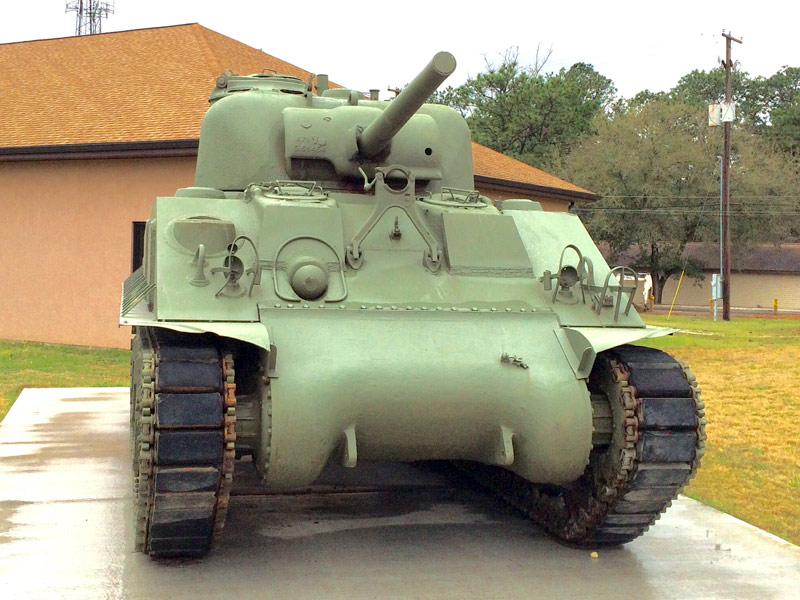 US Army battle tank outside the Fort Polk museum.